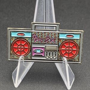 Vintage Retro Throwback Boom Box Radio Limited Edition /420 Enamel Art Pin LE420